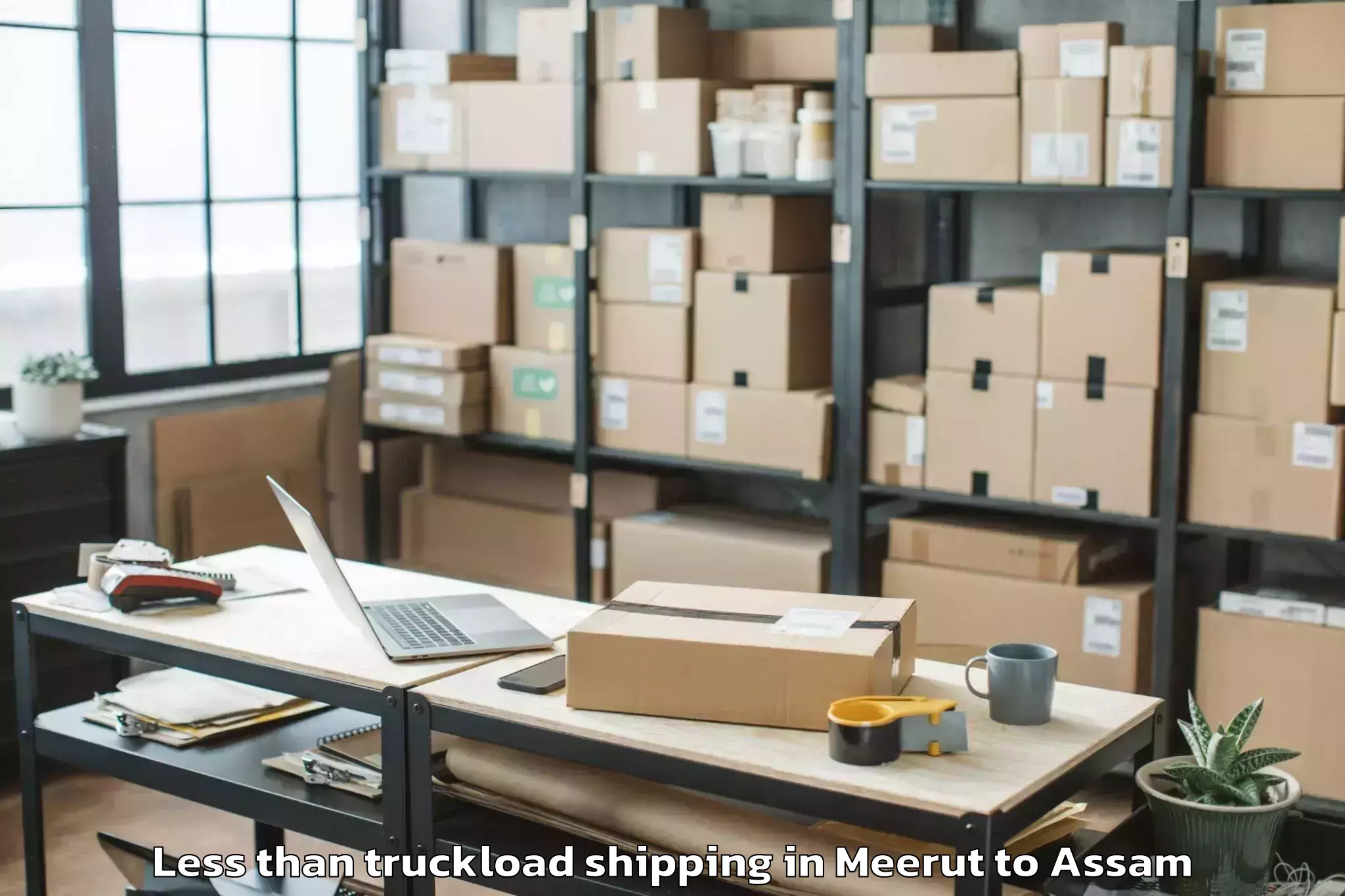 Book Meerut to Abhayapuri Less Than Truckload Shipping Online